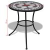 Bistro Table Black and White 23.6" Mosaic