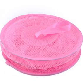 Household Storage Elevator Cage Hanging Bag (Color: pink)