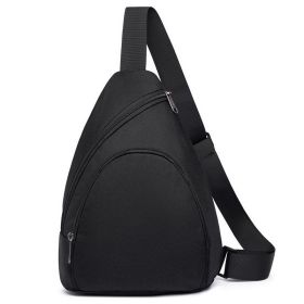 Men's Outdoor Leisure Waterproof Oxford Cloth Shoulder Bag (Color: Black)