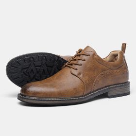 Men's Casual Comfortable And Minimalist Leather Shoes (Option: AL7261-40)