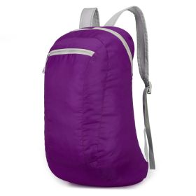 Outdoor Folding Waterproof Travel Bag Large Capacity Backpack (Option: 623 Purple)