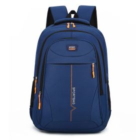 Casual Backpack Men's And Women's Letter Printing (Color: Dark Blue)