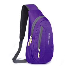 Outdoor Cycling Shoulder Men's Messenger Bag (Option: Purple-7 Inches)