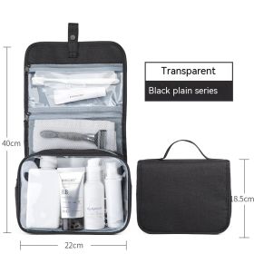 Waterproof Portable Travel Buggy Large Capacity Hanging Men's Toiletry  Storage Bag (Option: Open Window Black-As Shown In The Picture)