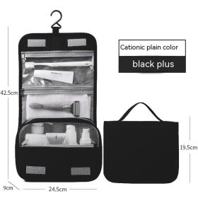 Waterproof Portable Travel Buggy Large Capacity Hanging Men's Toiletry  Storage Bag (Option: Black Large-As Shown In The Picture)