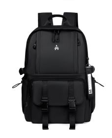 Large-capacity Backpack Men's Junior High School And College Student Schoolbag (Option: 2123 Black)