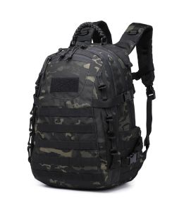 Waterproof Outdoor Military Fan Tactical Backpack (Option: Black CP Camouflage-36to55L)