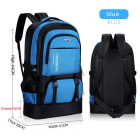 Men's Big Travel Tourist Mountaineering Outdoor Large Capacity Luggage Backpack (Option: Blue-65 Liters)