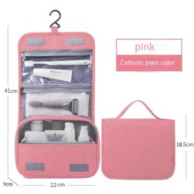 Waterproof Portable Travel Buggy Large Capacity Hanging Men's Toiletry  Storage Bag (Option: Small Pink-As Shown In The Picture)