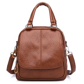 Minimalist Preppy Style Leisure Travel Backpack (Option: Camel-Normal Version)