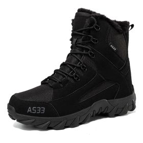 Non-slip Snow Boots Men's Platform (Option: MX 06 Black-39)