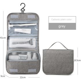 Waterproof Portable Travel Buggy Large Capacity Hanging Men's Toiletry  Storage Bag (Option: Gray Small Size-As Shown In The Picture)