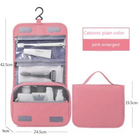 Waterproof Portable Travel Buggy Large Capacity Hanging Men's Toiletry  Storage Bag (Option: Pink Large Sized-As Shown In The Picture)