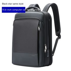 Men's Business Multifunction Usb Backpack (Color: Black)