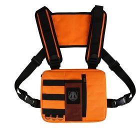 Multifunctional Tactical Mechanical Style Outdoor Work Clothes Chest Bag (Color: Orange)