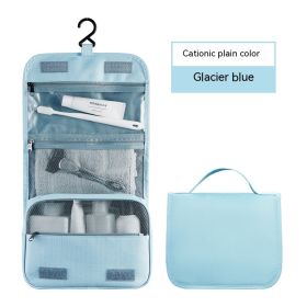 Waterproof Portable Travel Buggy Large Capacity Hanging Men's Toiletry  Storage Bag (Option: Glacier Blue Small-As Shown In The Picture)