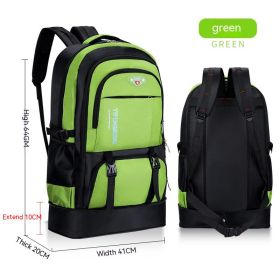 Men's Big Travel Tourist Mountaineering Outdoor Large Capacity Luggage Backpack (Option: Light Green-65 Liters)