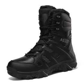 Non-slip Snow Boots Men's Platform (Option: MX 07 Black-43)