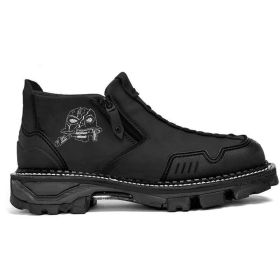 Men's Fashion Halloween Skull Booties (Option: White-48)